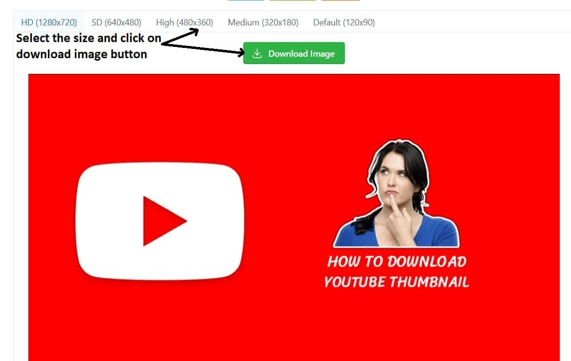 how to use youtube thumbnail downloader step5